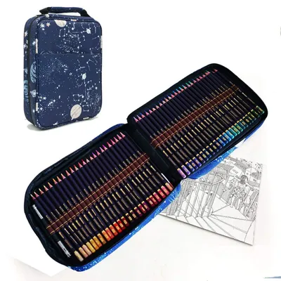 Produktbild von Aquarellstifte Set 120 Farben wasservermalbar mit Tasche für Künstler und Anfänger