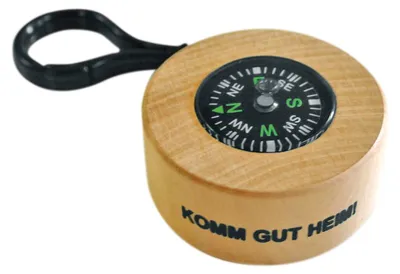 Obrázok produktu pre EDUPLAY 210-066 Kompas na kľúče, drevo, Ø 4,5, V 2 cm, prírodná farba