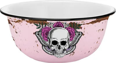 Produktbild von Müslischale Lady Skull Emaille-Optik 600ml