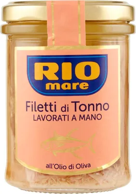 Produktbild von 6x Rio Mare Filetti di Tonno all'olio di oliva,Handgemacht,Thunfischfilets in Olivenöl 180g Glas