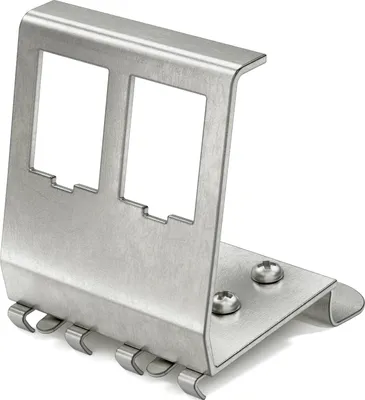 Produktbild von Keystone Hutschienenadapter 2-fach Keystone Halter Edelstahl