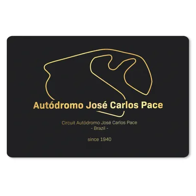 Produktbild von MuchoWow® Schreibtischunterlage Brasilien - Formel 1 - Rennstrecke 60x40 cm - XXL Mauspad - Großes Mauspad