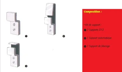 Image de Jeu de supports pour barre de sécurité - HERCULE - 4461