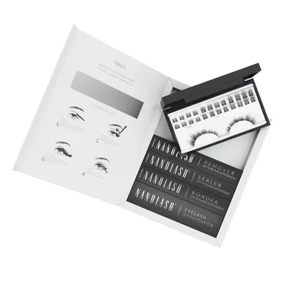 Image de Starter kit pour extensions de cils en grappe à appliquer soi-même à la maison Nanolash DIVINE