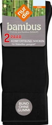 Produktbild von NUR DER Socke 2-Pack Bambus¹ Komfort - schwarz - Größe 43-46