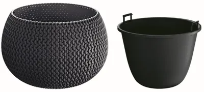 Immagine prodotto di Květináč SPLOFY BOWL s vkladem 37 cm - barva: antracit