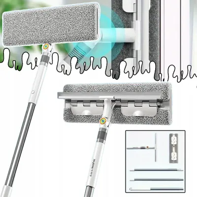 Produktbild von Fensterabzieher 2-in-1 Reinigungsbürste mit drehbarem Kopf