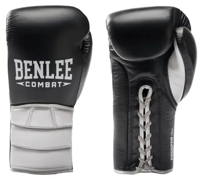 Produktbild von Boxhandschuhe aus Leder PROSPAR Black/Silver 12 oz BENLEE