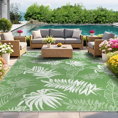 Image de Tapis de jardin réversible et imperméable, 180 x 270 cm