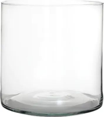 Produktbild von Dekoglas, Vase ZYLINDER Hot Cut H. 25cm D. 25cm transparent rund Glas Hakbijl