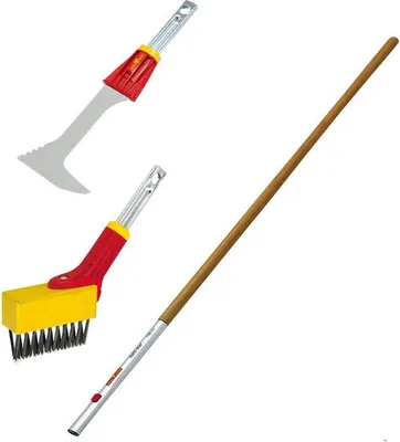 Produktbild von Wolf Garten Set Fugenbürste + Fugenkratzer + Holz-Stiel FB-M/FK-M/ZM140 (P767) - 71BAH003650