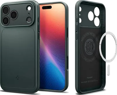 Obrázok produktu pre Spigen Thin Fit (MagFit), Ochranný obal, Apple, iPhone 17 Pro, 16 cm (6.3"), Tmavo zelená