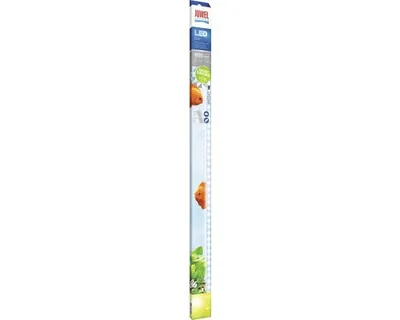 A product package for an LED light tube, featuring graphics of fish and aquatic plants.