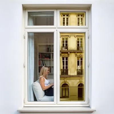 Produktbild von DIMEXACT - DIMEXACT Mirp Mirroir Fenster Anti -Look ohne Tain, für Glas weniger als 1,2 m², Gold, Lichtübertragung von 15%, 1,52 m x H: 10 m, in Roll -152 cm x 10 m - en Rouleau