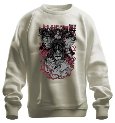 Produktbild von 呪術廻戦 Sukuna Yuji Megumi Anime Manga Geschenk Anime Ästhetik Sweatshirt Pullover, Natur, XL
