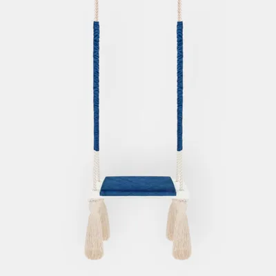 Produktbild von GUGUPANET Innenraumschaukel aus Massivholz - Sicherheit und Spaß in skandinavischem Design für Kinder und Erwachsene -Belastbar bis 100 kg, Dunkelblau