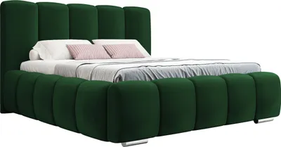 Produktbild von MIRJAN24 Polsterbett Wizko, Doppelbett mit Bettkasten, Ehebett, Leistenlattenrost aus Holz (Farbe: Kronos 19, Größe: 180x200 cm)