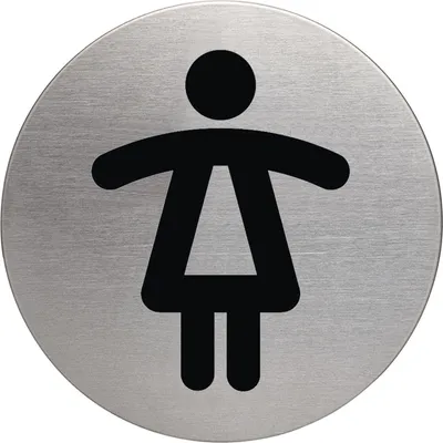 Immagine prodotto di DURABLE PICTO WC donne Ø 83 mm, Argento, 490423