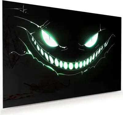 Produktbild von Glasbild 90x60cm in XXL für Wohnzimmer, Schlafzimmer Motiv Grinsendes Gesicht