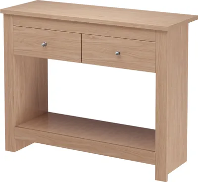 Produktbild von Eddie - Konsolentisch mit 2 Schubladen aus MDF Eiche