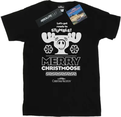 Obrázok produktu pre National Lampoon's Christmas Vacation - Tričko "Merry Christmoose" pre mužov BI43955 (XL) (čierne)