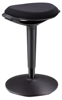 Produktbild von Bürohocker ASTORIA, höhenverstellbar, schwarz. Ergonomisches Design, 360° drehbar, gepolsterte Sitzfläche. Ideal für Büro und Home-Office. Max. Belastung: 100 kg