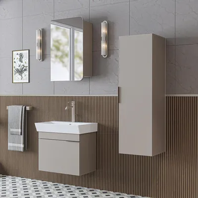 Produktbild von Roomart LYCIA-60 Badmöbel-Set 4-teilig 59 cm breit, Beige