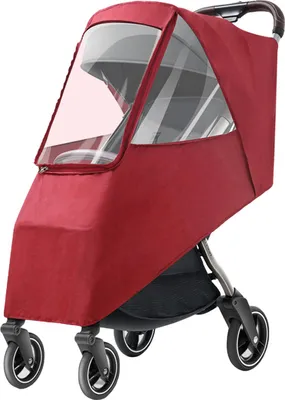 Obrázek produktu pro Kočárek Rain Cover Universal Toddler Travel Weather Shield Vodotěsný větruvzdorný prachotěsný Coldproof Pushchair Rain Cover Wine Red