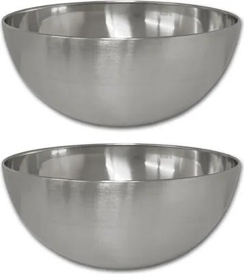 Produktbild von 2er Set Schüssel Edelstahl Ø20 cm Servierschüssel Rührschüssel Edelstahlschüssel 1,75 l Snackschüssel Küchenschüssel Servierschale