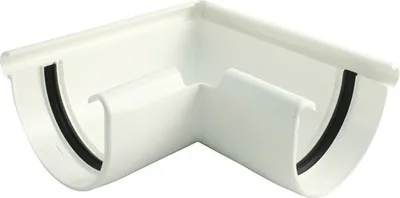 Produktbild von Marley Aussenecke Kunststoff halbrund 90° Verkehrsweiß RAL 9016 NW 75 mm