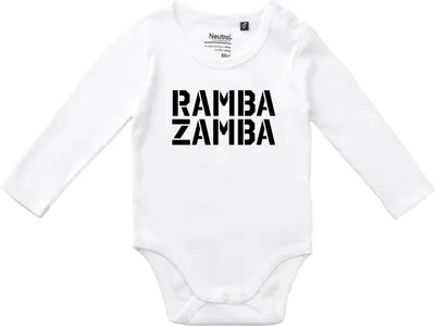 Produktbild von Huuraa Baby Body Rambazamba Schriftzug 74 White  Baumwolle Fairtrade Langarmbody Geschenkidee