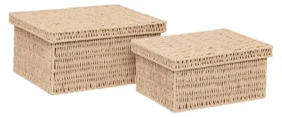 Produktbild von 2er-set dokumentenboxen "kord" aus geflochtenem papier - 5 five simply smart