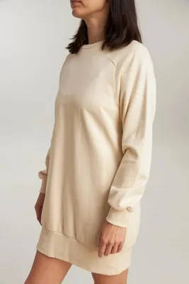 Produktbild von Damen Hoodie-Kleid mit langen Ärmeln aus Baumwolle