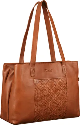 Produktbild von Benthill Damen Tasche Leder - Handtasche aus echtem Rindsleder - Große Schultertasche mit Reißverschluss - Vintage Umhängetasche XL