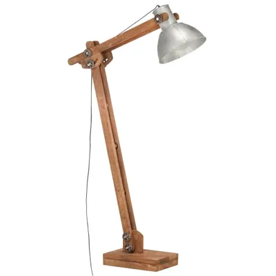 Immagine prodotto di Lampada da terra in legno massiccio di mango argento E27
