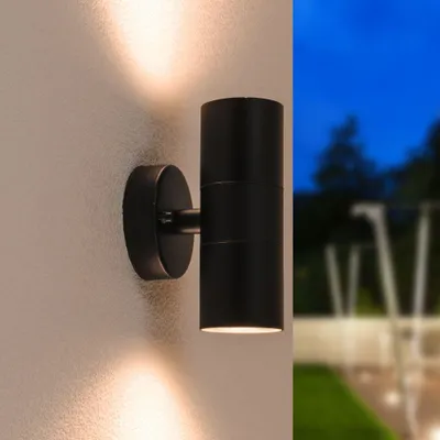 Produktbild von hoftronic LED-Wandleuchte 8W 690lm GU10 2700K IP44 Schwarz