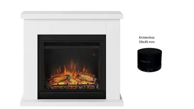 Produktbild von TAGU Frode weiß Elektrokamin mit 23 Zoll Powerflame 1500W mit Knisterbox