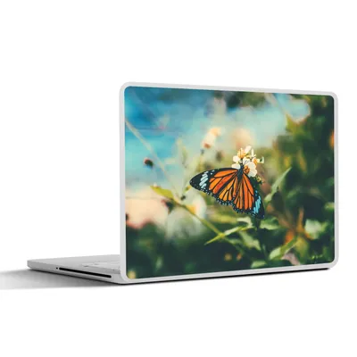 Produktbild von MuchoWow® Laptop Aufkleber Sticker Cover Schmetterling - Blumen - Garten 30x21 cm - Sticker für Laptop - Selbstklebend