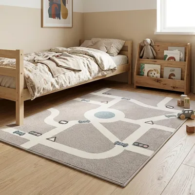 Zdjęcie produktu dla Volero - Dywan dziecięcy - Bowie Highway Taupe - 80x150 cm
