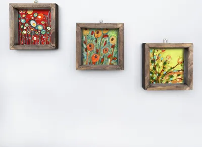 Image de Wallity, Almıla- EVL4636, Coloré, Tableaux sur toile, 15 x 15 cm, Peinture : 100% MDF (épaisseur : 3mm)