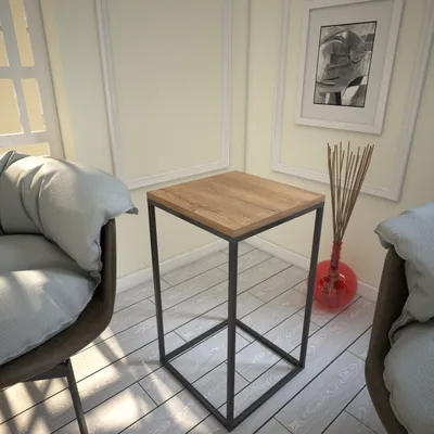 Image de Skye Decor, Pure - Caucasian, Oak, Table d'appoint, Chêne du Caucase, 100 % PANNEAUX D'ESPACE MELAMINÉS, 35 x 35 x 62 cm