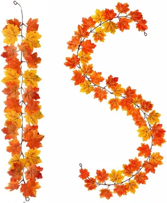 Produktbild von Herfstslinger künstliche Esdoornblätter, 2 Stück, 1 m, Herbstdekoration