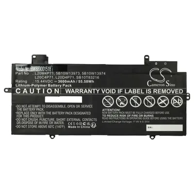 Produktbild von vhbw Akku Ersatz für Lenovo 5B10W13974, 5B10W13973, L20C4P71, 5B10W13975, L20L4P71, L20D4P71, L20M4P71 für Notebook (3600 mAh, 15,44 V, Li-Polymer)