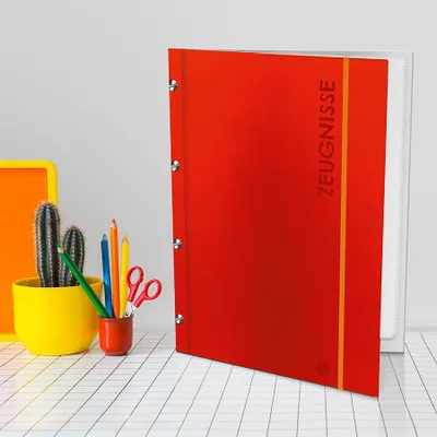 Produktbild von VERLAG: TRÖTSCH Trötsch Zeugnismappe A4 mit Buchschrauben rot