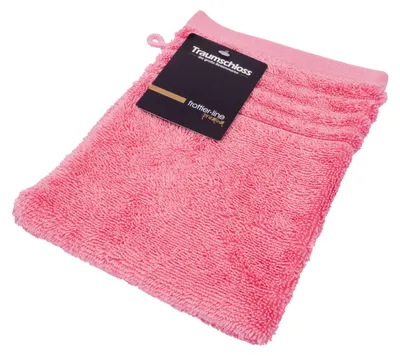 Produktbild von Traumschloss Frottier-Line Premium Waschhandschuh 16 x 21 cm pink 100% ägäische Baumwolle mit 600g/m²
