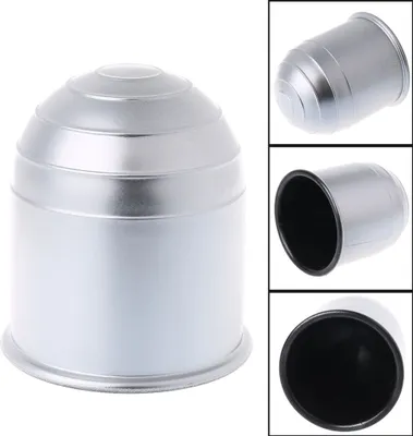 Produktbild von 3er Set - Anhängerkupplung Schutzkappe | AHK Kappe | Anhängervorrichtung Abdeckkappe [Chrom] | Kugelschutzkappe für Kupplungskugel | Universal Abdeckung für PKW Anhängerkupplungen |Anhängerzubehör