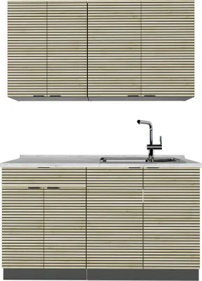 Immagine prodotto di Cucina completa Vicco Fame-Line Pannello in rovere/antracite 140 cm , PL Marmo, Model 51480