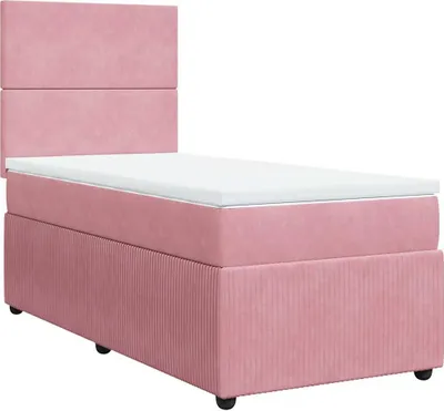Produktbild von vidaXL Boxspringbett mit Matratze Rosa 90x200 cm Samt