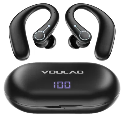 Immagine prodotto di Auricolari Bluetooth senza fili, con cancellazione del rumore, lunga durata della batteria, colore nero