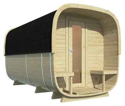 Produktbild von Tuindeco Sauna Cube mit Umkleidekabine - Fichtenholz
